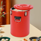 Eapmic 42.27Qt Insulated Food Container, Stainless Steel Container, 40L Commercial Soup Carrier 15 Hours Heat Preservation for Hot and Cold Food Storage Restaurant Canteen Home Lunch Use (Red, 40L)