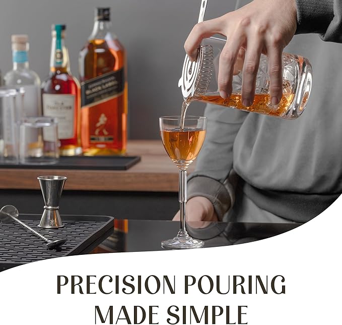 Mixology & Craft 24oz Crystal Cocktail Mixing Glass - Essential Bar Tool