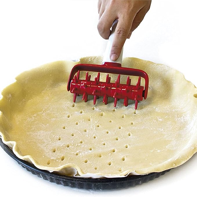 3 pcs Pizza Tool Set Including Pastry Pizza Roller, Pizza Dough Docker that Time-Saving and Dough Cutter (3 pcs)
