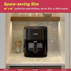 Air Fryer 14-in-1 with Viewing Window, 6Qt Large Capacity, 392℉ Max Crisp, Airfryer No Filping Dual Heating, Bake, Roast, Dehydrate, Reheat, 1700W Fast Even Easy Meals, Nonstick Dishwasher Safe Basket