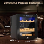 Electric Humidor-50L Cooling & Heating Humidor, Smart Touch Control Humidity & Temp Humidors wtih Spanish Cedar Wood Tray, Digital Display, Safety Lock, Desktop Gift for Men