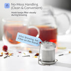 Stainless Steel Tea Infuser for Loose Leaf Tea, Small (1.5” Diameter x 2.2” Height) – Extra Fine Mesh Strainer with Chain Hook & Lid, Reusable Tea Steeper for Mugs, Cups & Teapots