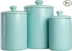 10 Strawberry Street CAN BLU Kitchen Canister Set, Set of 3, Marquis Blue