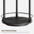 YATINEY Lazy Susan Organizer, Rotating Spice Rack, 2 Tier Spice Turntable Organizer, Industrial Turntable Spice Holder, for Kitchen Countertop and Cabinet, Compact and Versatile, Black SR22BK
