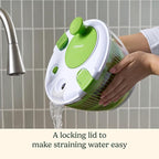 Cuisinart Salad Spinner- Wash, Spin & Dry Salad Greens, Fruits & Vegetables, 3qt, CTG-00-SSAS