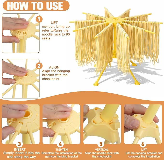 11 Pcs Pasta Making Tools Kit - Pasta Drying Rack, Gnocchi Board,Pasta Cutter, Ravioli Stamps, Wood Threaded Pasta Roller Pin Set, Noodle and Dumplings Maker