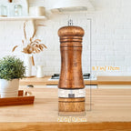 Salt and Pepper Grinder Set, Pepper Grinder，Salt Grinder，Pepper Mill，6 inch Refillable Grinder for Black Pepper，Wooden Salt and Pepper Shakers Set