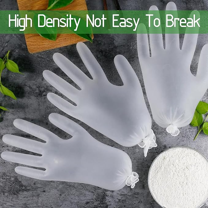 Clear Vinyl Food Safe Disposable Gloves Latex Free Powder Free for Food Prep Handling Cooking Cleaning