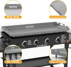 Upgrade Flat Top Griddle Insert for Blackstone 36 Inch Tabletop Griddle Powder Coated Steel Grill Cooking Plate Replacement Parts w/Rear Grease System for 1565 1554 1560 1803 1818 1820 1825 1836 1841