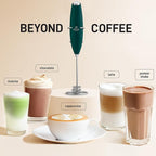 Zulay Kitchen Patented Tornado Triple Whisk Milk Frother with 4 Duracell Batteries – Handheld Foam Maker for Coffee, Lattes, Matcha & Hot Chocolate – Rich, Creamy Froth in Seconds - Dark Green