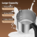 Milk Frother and Steamer, Large Capacity & Detachable Electric Milk Frother, Automatic Warm and Cold Foam Maker, Hot Chocolate Maker, Stainless Steel Jug, 30.44Oz./900ML