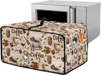 Coffee Chocolate Cake Print Toaster Oven Cover with Top Handle, Heavy Duty Dust-proof Microwave Oven Cover Compatible with Most Toasters Ovens (Large-14.5 * 18.46 * 9 inches)