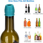 10 Pack Silicone Wine Stopper, Wine Stoppers for Wine Bottles, Wine Seal Stopper Can Be Reused to Keep Wine Fresh, by Brusoon (Multicolor)