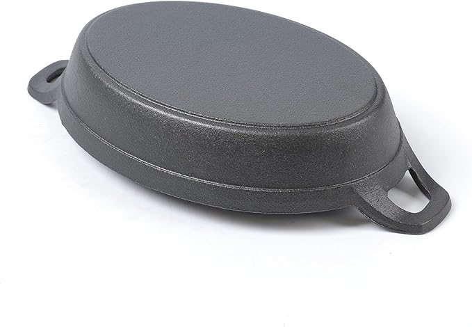 HAWOK Cast Iron Oval Casserole Dish, Au Gratin Cookware, 4 pcs