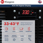 Kegco XCK-1B-2 24" Dual-Tap Commercial Kegerator – Stainless Steel Draft Beer Dispenser, Holds Full or Slim Kegs