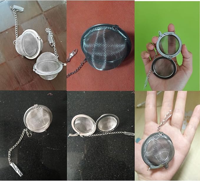 2PCS Premium Tea Infusers for Loose Leaf Tea - Upgraded Tea Strainers and Tea Balls for Flavoring Herbal Spices and Seasonings