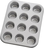 Mrs. Anderson's Baking Non-Stick 12-Cup Mini Muffin Pan, European Carbon Steel, PFOA Free