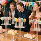 Juome Cake Pop Mold Kit, Stainless Steel Circle Cake Pop Cutter and Pusher Cake Pop Maker with Sticks, Round Cake Pop Shapes Supplies Accessories, Baking Tools for Home Baking Desserts