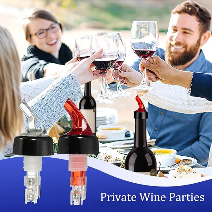 6 Pack Measured Liquor Pour Spout, Liquor Bottle Pourers, Measure Pour Spout for Liquor Bottles, Bottle Pourers for Alcohol, Shot Pourer Cocktail Liquor Dispenser Bar Bartending Tool -1oz/30ml