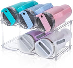 Stackable Water Bottle Organizer for Stanley 40 oz Tumbler, Water Bottle Holder for Cabinet, Pantry Kitchen Organizers and Storage for Stanley Cup Accessories, Tumbler Organizer and Wine Rack, 2Pack