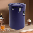 Eapmic 42.27Qt Insulated Food Container, Stainless Steel Container, 40L Commercial Soup Carrier 15 Hours Heat Preservation for Hot and Cold Food Storage Restaurant Canteen Home Lunch Use (Blue, 40L)