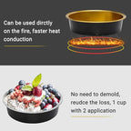 Beasea 20 Pack Cheesecake Pan with Lids, 8 Oz 4 Inch Round Foil Tart Tins Muffin Container with Lids Mini Pie Pans Mini Cake Pan Disposable Tart Pans For Pizza Pie Tart Quiche