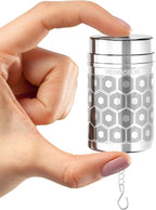 2 Pack Reinmoson Mini Tea Strainers for Loose Tea, Extra Fine Mesh Tea Infuser, 304 Stainless Steel & Updated Slim Threaded Lid, Loose Leaf Tea Steeper for Black Tea, Rooibos, etc