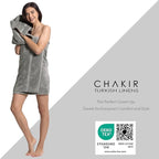 Chakir Turkish Linens | Hotel & Spa Quality 100% Cotton Premium Turkish Towels | Soft & Absorbent (8-Piece Towel Sets, Gray)