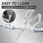 2-Pack Heavy Duty Stainless Steel Kitchen Scissors-All Purpose Heavy Duty Poultry Shears for Meat,Chicken Bones and Turkey,Dishwasher Safe Sharp Japanese Cooking Shears, Gifts for Women