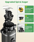 GlowWise Cold Press Juicer Machines for Whole Vegetables & Fruits, Slow Masticating Juicer Maker with Wide Feed Chute, High Juice Yield, Easy to Clean, Gray
