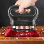 JY COOKMENT Meat Tenderizer Tool with 48 Stainless Steel Ultra Sharp Needle Blades, Kitchen Cooking Tool Best For Tenderizing, BBQ, Marinade