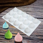 Cone Whirlwind Onion Silicone Cake Mold for Chocolate Mousse Pudding Dessert Bread Bakeware Pan Decorating (Onion C_11.6 X6.8 X1.72inch)