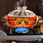 Ceramic Casserole, Japanese Clay Pot Donabe Stone Rice Pot With Lid, Earthen Pot Stockpot Ceramic Casserole Cooker Healthy Cookware Stove Pot Soup Hot Pot(Color:A)