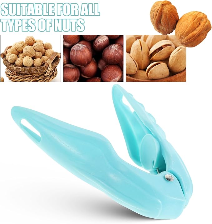 OSALADI Multifunctional Nut Opener and Chestnut Sheller Tool, Blue Nut Cracker Clip for Walnut, Pecan, and Hazelnut Shell Removal, Kitchen Specialty Gadget for Home Cooking