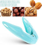 OSALADI Multifunctional Nut Opener and Chestnut Sheller Tool, Blue Nut Cracker Clip for Walnut, Pecan, and Hazelnut Shell Removal, Kitchen Specialty Gadget for Home Cooking