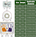 12 Pack 6 Inch Clear Plastic Easels or Stand/Plate Holders to Display Pictures or Other Items at Weddings, Plate Stands for Home Decoration, Birthdays, Tables