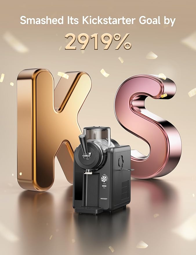 HiCOZY F3 Slushie Machine & Soft Serve Ice Cream Machine, No Ice Needed, Self-Cleaning, 5 Presets for Soft Serve, Frozen Drink, Milk Shake, Margaritas, Frappés and More