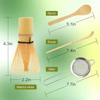 Maredash Matcha Whisk Set,Matcha Whisk,Matcha Set,Bamboo Whisk,Matcha Kit,Chasen Matcha Stirrer,Made from 100% Natural Bamboo,Durable and perfect for making matcha tea
