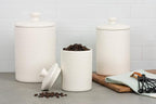 10 Strawberry Street CAN WHT Kitchen Canister Set, 3 Piece, Tide White