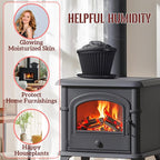 Wood Stove Steamer & Cast Iron Humidifier, 1.4 Qt Fireplace Simmer Pot with Cast Iron Trivet, Dual-Layer Design for Steaming, Humidifying and Stove Protection (Ellipse-1)
