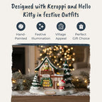 Blue Sky Clayworks Keroppi’s Pondside Pines Candle House, 7.5" L x 6.125" W x 5.75" H, Woodland Window Glow
