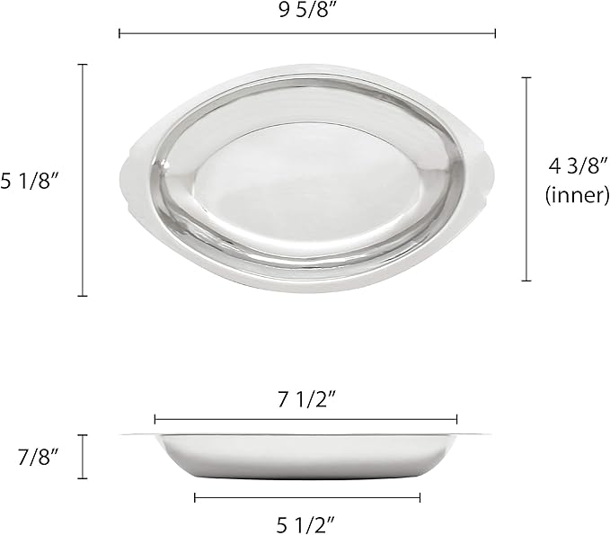 Thunder Group Oval Au Gratin Dish, 12-Ounce