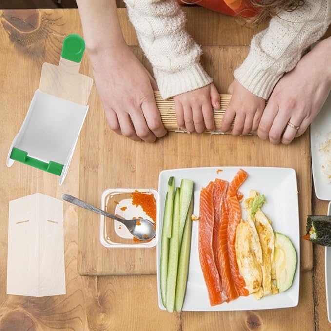 SHERCHPRY Multipurpose Sushi Roller Food Rolling Tool for Meat Vegetables Egg Rolls and Grape Leaves Easy to Use Kitchen Gadget