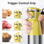 Turelar Immersion Blender Handheld Corded Hand Blenders Set 1100W, Trigger Variable Speed 5 in 1 Stick Emulsifier with Chopper, Whisk and Frother for Soup, Baby Food and Smoothies, Yellow