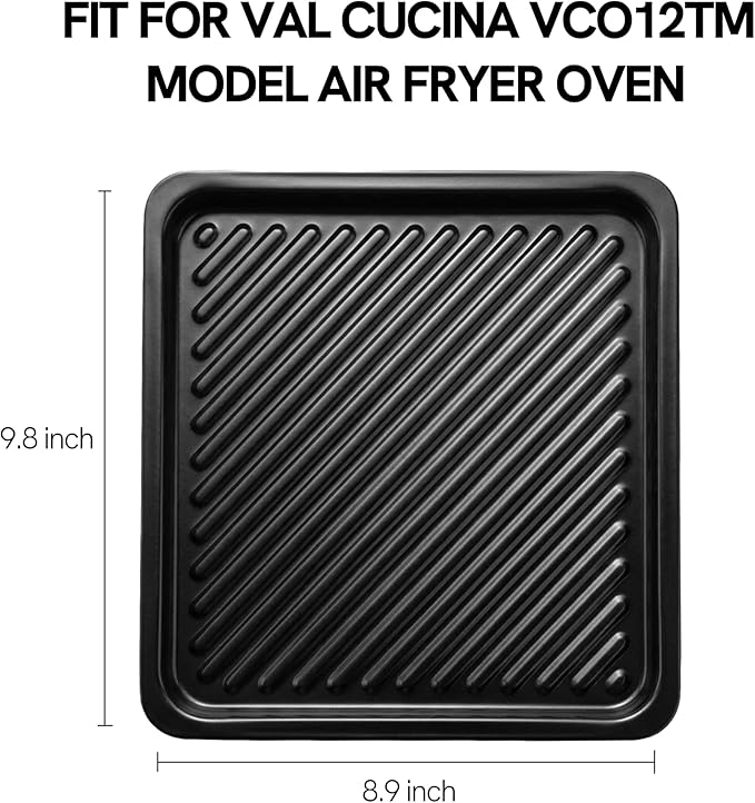 VAL CUCINA Air Fryer Enamel Baking Pan Replacement Parts Compatible with VCO12TM Air Fryer Toaster Oven (Enamel Baking Pan)