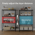 SINGAYE 4 Garage Heavy Duty Shelving Unit Kitchen Pantry Close Home Organizers and Storage Bathroom Shelf Laundry Room Organization Industrial Book Metal Wire Adjustable Shelves