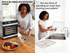 Dehydrators Tray Liners: 10-Pack 14x21 inch Mesh Silicone Dehydrator Sheets - Max Airflow - Non-stick - BPA free - Single-Use Packaging - Non-stick