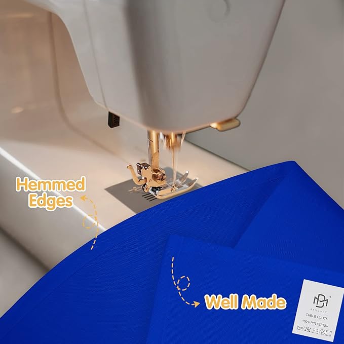 BRILLMAX 10 Pack Royal Blue Tablecloths for 8 Foot Rectangle Tables 60 x 126 Inch - 8ft Rectangular Bulk Linen Polyester Fabric Washable Cloth Cover for Wedding Reception Banquet Birthday Party