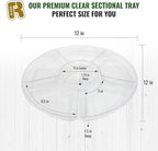 R-kay 4 Pack, 6 Sectional Clear Plastic Serving Trays For Party - Heavy Duty Party Trays For Serving Food - 12 Inch Trays And Platters - Veggie Tray Platter/Divided Serving Tray