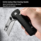 OKNIFE U1 Pro Multitool Folding Utility Knife with Folding Screwdriver, Quick Change Blade, Rail Lock & Pocket Clip for Men and Women (Carbon Fiber Overlay）